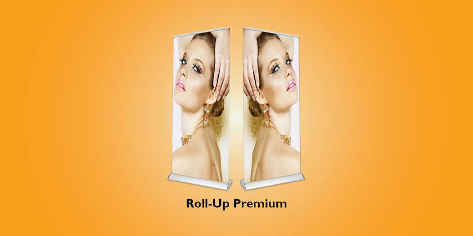 RollUp mit LED Laufschrift 83cm -, RollUp Systeme, Werbedisplays